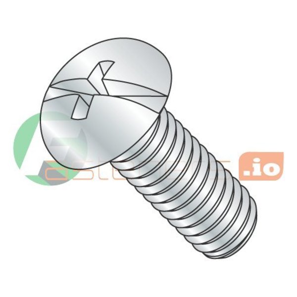 Newport Fasteners #8-32 x 3/8 in Combination Phillips/Slotted Round Machine Screw, Zinc Plated Steel, 10000 PK 162273